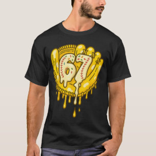 67 Eis-Drip lustig sechs sieben Baseball T-Shirt
