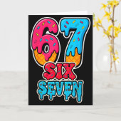 67 Eis-Drip lustig sechs sieben Gen Alpha Meme S Karte (Gelbe Blume)