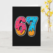 67 Eis-Drip Lustiger Six Seven Gen Alpha Meme S Karte (Gelbe Blume)