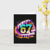 67 Eis-Drip lustiger Six Seven Spieler 67. Geburts Karte (Gelbe Blume)