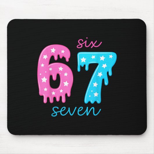 67 Eis-Drip-Meme 6 7 Halloween-Kostüm Paar Mousepad (Vorne)