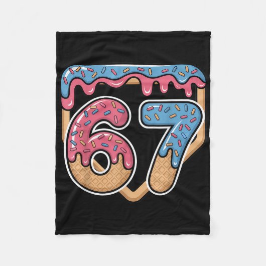 67 Eis-Drip-Meme-Baseball Fleecedecke (Vorderseite)