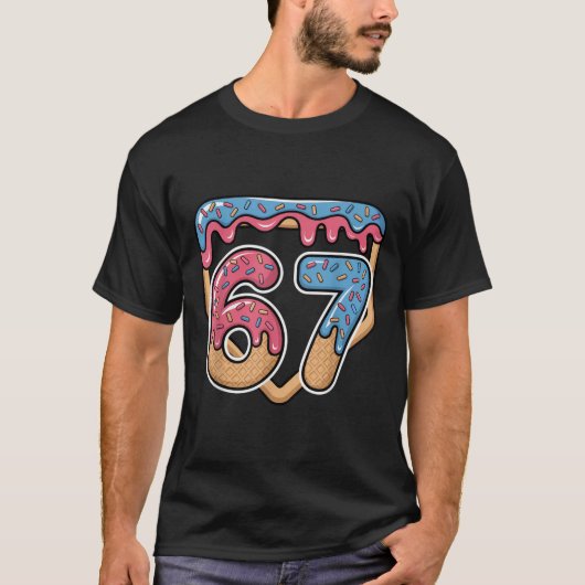 67 Eis-Drip-Meme-Baseball T-Shirt (Vorderseite)