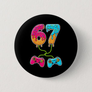 67 Eis-Drip-Meme-Gamer Sechs Sieben Gen Alpha S Button