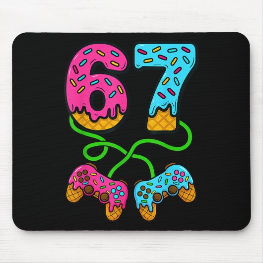 67 Eis-Drip-Meme-Gamer Six Seven Gen Alpha S Mousepad (Vorne)