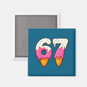 67 Eis-Drip-Meme-Illustration Magnet (Vorderseite/Rückseite)