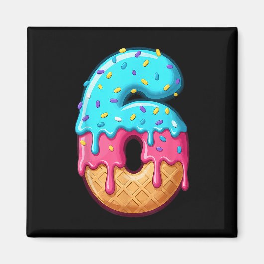 67 Eis-Drip-Meme Lustig 6 7 Halloween-Kostüm Magnet (Vorne)