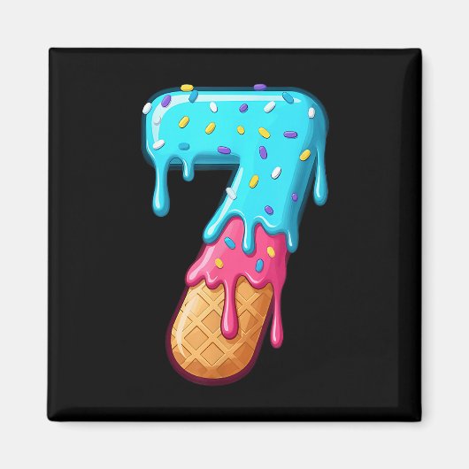 67 Eis-Drip-Meme Lustig 6 7 Halloween-Kostüm Magnet (Vorne)