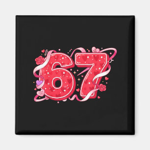 67 Eis-Drip-Meme Lustig Sechs Sieben Valentinstag Magnet