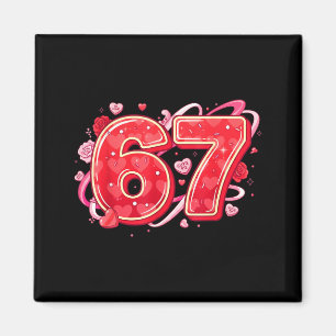 67 Eis-Drip-Meme Lustig Sechs Sieben Valentinstag  Magnet