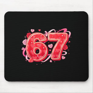 67 Eis-Drip-Meme Lustig Sechs Sieben Valentinstag  Mousepad