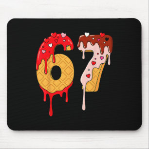 67 Eis-Drip-Meme Lustig Sechs Sieben Valentinstag Mousepad