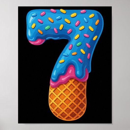 67 Eis-Drip-Meme Lustig Six Seven Gen-Alpha C Poster (Vorne)