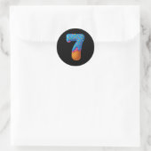 67 Eis-Drip-Meme Lustig Six Seven Gen-Alpha C Runder Aufkleber (Tasche)