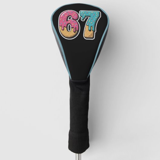 67 Eis-Drip-Meme Lustig Six Seven Gen Alpha Golf Headcover (Vorderseite)