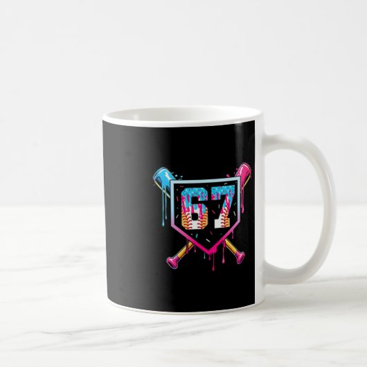 67 Eis-Drip-Meme Lustig Six Seven Gen Alpha ( Kaffeetasse (Rechts)