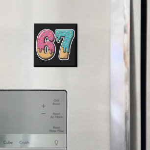 67 Eis-Drip-Meme Lustig Six Seven Gen Alpha Magnet