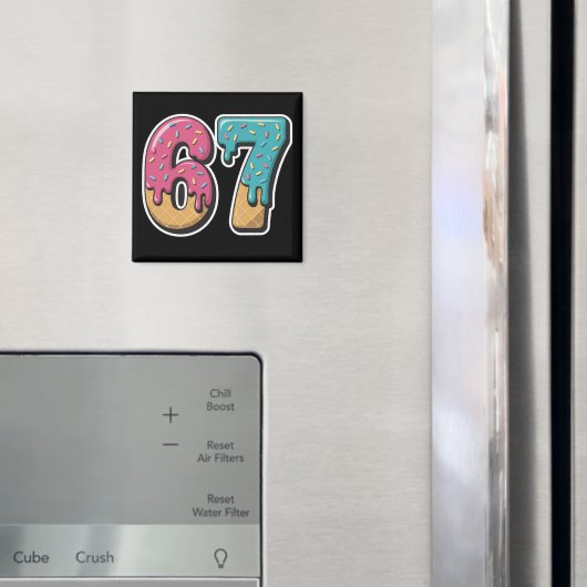 67 Eis-Drip-Meme Lustig Six Seven Gen Alpha  Magnet (In Situ (Kühlschrank))