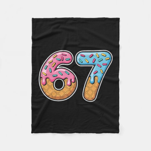 67 Eis-Drip-Meme Lustig Six Seven Gen Alpha S Fleecedecke (Vorderseite)