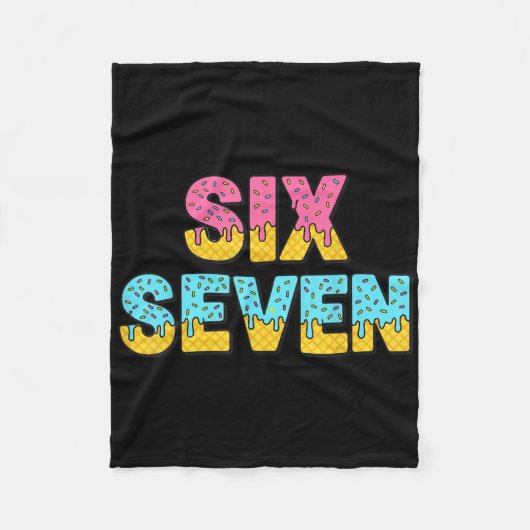 67 Eis-Drip-Meme Lustig Six Seven Gen Alpha S Fleecedecke (Vorderseite)