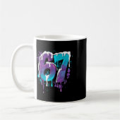 67 Eis Drip Meme Lustig Six Seven Gen Alpha S Kaffeetasse (Links)