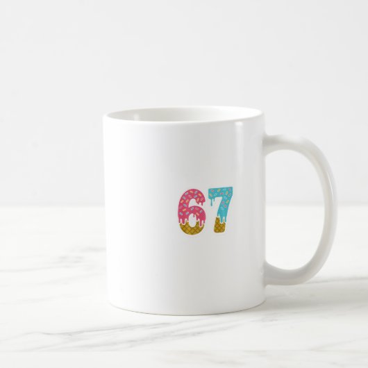 67 Eis-Drip-Meme Lustig Six Seven Gen Alpha S Kaffeetasse (Rechts)