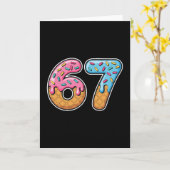 67 Eis-Drip-Meme Lustig Six Seven Gen Alpha S Karte (Gelbe Blume)