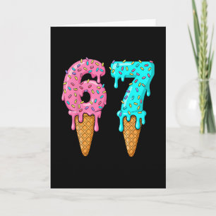67 Eis-Drip-Meme Lustig Six Seven Gen Alpha S Karte
