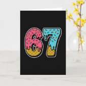 67 Eis-Drip-Meme Lustig Six Seven Gen Alpha S Karte (Gelbe Blume)
