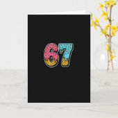 67 Eis-Drip-Meme Lustig Six Seven Gen Alpha S Karte (Gelbe Blume)