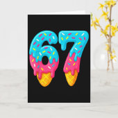 67 Eis-Drip-Meme Lustig Six Seven Gen Alpha S Karte (Gelbe Blume)