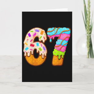 67 Eis-Drip-Meme Lustig Six Seven Gen Alpha S Karte