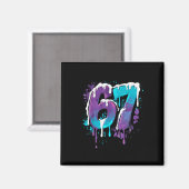 67 Eis-Drip-Meme Lustig Six Seven Gen Alpha S Magnet (Vorderseite/Rückseite)