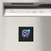 67 Eis-Drip-Meme Lustig Six Seven Gen Alpha S Magnet (In Situ (Geschirrspüler))