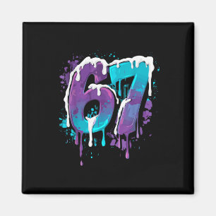 67 Eis-Drip-Meme Lustig Six Seven Gen Alpha S Magnet