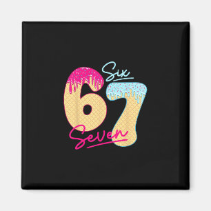 67 Eis-Drip-Meme Lustig Six Seven Gen Alpha S Magnet