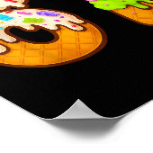 67 Eis-Drip-Meme Lustig Six Seven Gen Alpha S Poster (Ecke)