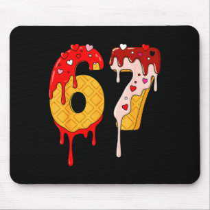 67 Eis-Drip-Meme Lustig Six Seven Valentinstag D Mousepad
