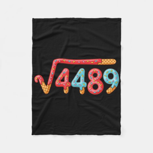 67 Eis-Drip-Meme Quadratwurzel 4489 Fleecedecke (Vorderseite)