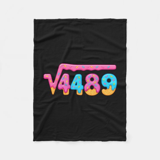 67 Eis-Drip-Meme Quadratwurzel 4489 Gen Alpha Fleecedecke (Vorderseite)
