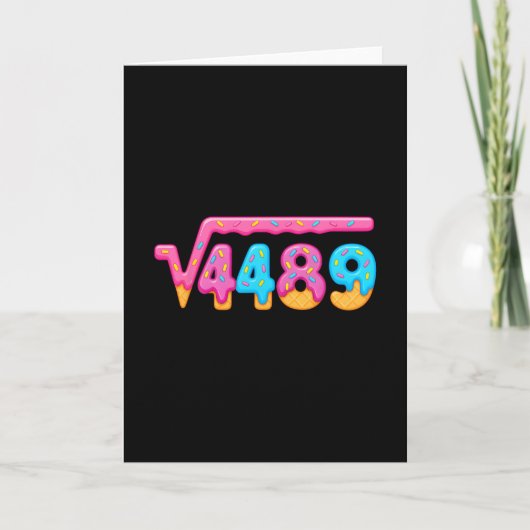 67 Eis-Drip-Meme Quadratwurzel 4489 Gen Alpha Karte (Vorderseite)