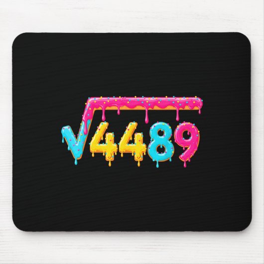 67 Eis-Drip-Meme Quadratwurzel 4489 Mathe-Lehrer Mousepad (Vorne)