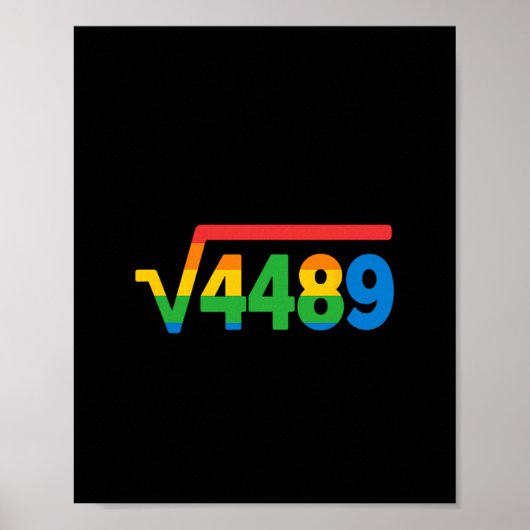 67 Eis-Drip-Meme Quadratwurzel 4489 Poster (Vorne)