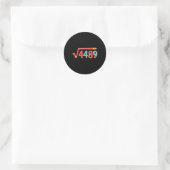 67 Eis-Drip-Meme Quadratwurzel 4489  Runder Aufkleber (Tasche)