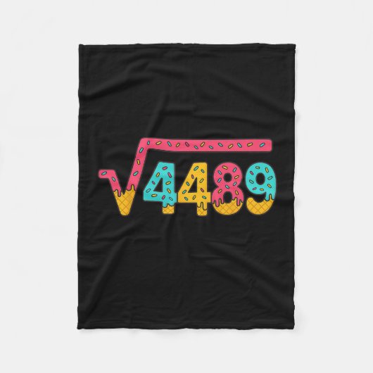 67 Eis-Drip-Meme Quadratwurzel 4489 Slang Math Fleecedecke (Vorderseite)