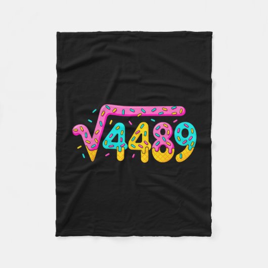 67 Eis-Drip-Meme Quadratwurzel 4489 Slang Mathe Fleecedecke (Vorderseite)