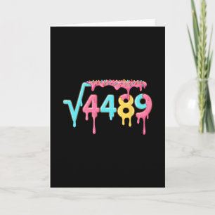 67 Eis-Drip-Meme Quadratwurzel 4489 Slang Mathe Karte