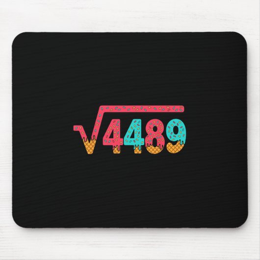 67 Eis-Drip-Meme Quadratwurzel 4489 Slang Mathe Mousepad (Vorne)