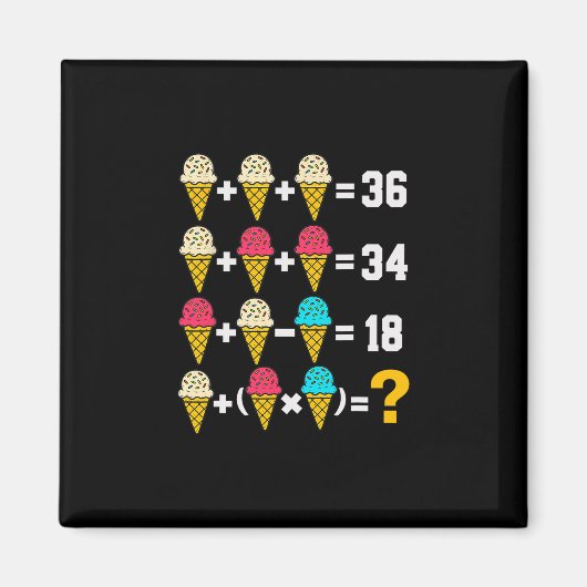 67 Eis-Drip-Meme-Reihenfolge der Operationen Mathe Magnet (Vorne)