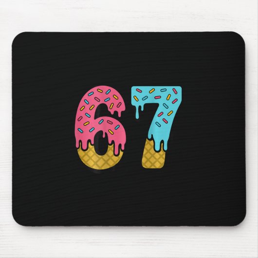 67 Eis-Drip-Meme Six Seven Game Day (auf Ck)  Mousepad (Vorne)